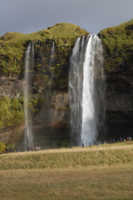 Seljalandsfoss, mit Sonne mehr von vorne