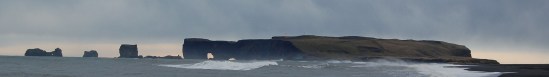 Panoramaschnitt der Halbinsel Dyrholaey