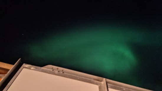 Polarlicht über Hot Tub-Abdeckung