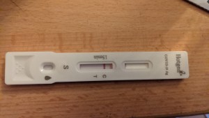 Nochmal Selbsttest mit einem Strich - also wieder Negativ