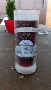 Weihnachtsmarkttasse des Weihnachtsmarktes Darmstadt vom Jahr 2018