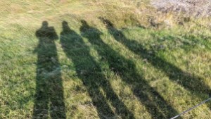 Schatten von 4 Reisenden