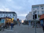 Blick die Bismarckstrasse auf Borkum entlang Richtung Strand