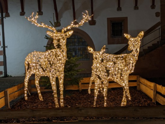 beleuchtete Tierfiguren - Hirschvater mit Mutter und Kind