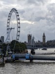 Blick auf Themse mit London Eye, Westminster und Big Ben