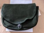 grüne Ledertasche für den Gürtel für Mittelaltermarkt und LARP