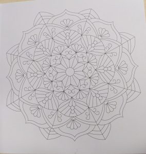 Mandala-Motiv in Schwarz-Weiß zum Ausmalen