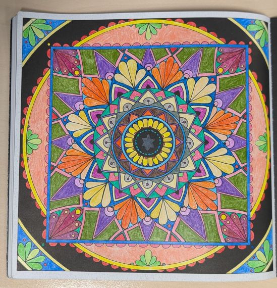 Mandala ausgemalt