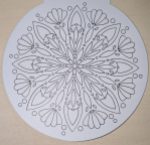 Mandala-Motiv in Schwarz-Weiß zum Ausmalen